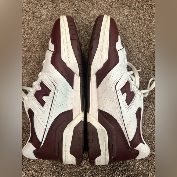 New Balance 550 White Burgundy Sneakers Men\'s Size 10.5 main image 5